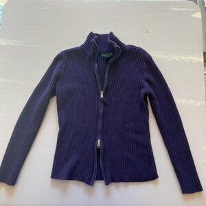 Ralph Lauren Women's Purple and Navy Jumper